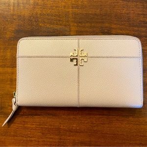 Tory Burch Nude/Light Blush Continental Zip Wallet